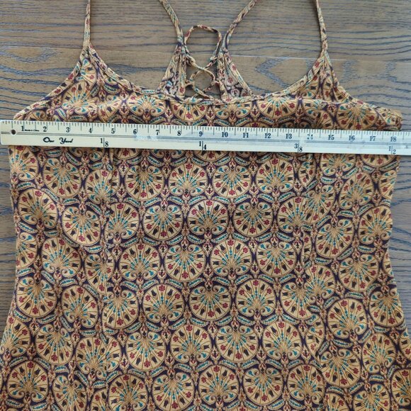 Laundry by Shelli Segal Vintage Maxi Dress Mandala print Lace up back Size 14 - Picture 12 of 16